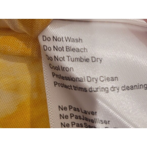 NWT Caara Women Long Sleeve Button Down Shirt Blouse Top Yellow Tie Dye Sz Large - Picture 10 of 10